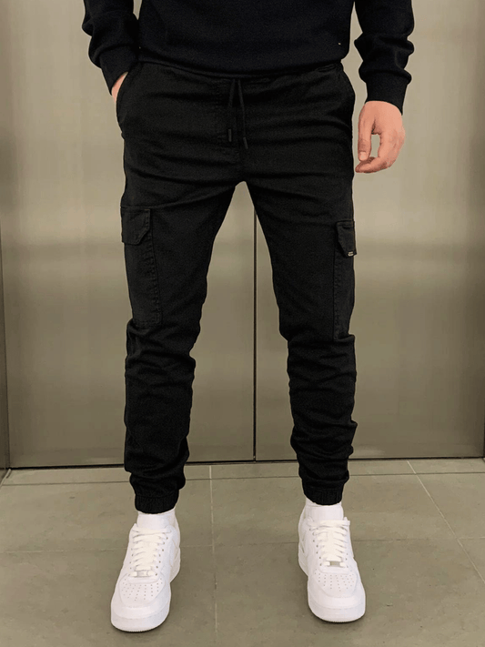 Effortless Cargo Pants for Men with Tie Waist Drawstring