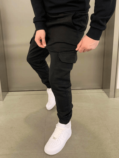 Effortless Cargo Pants for Men with Tie Waist Drawstring