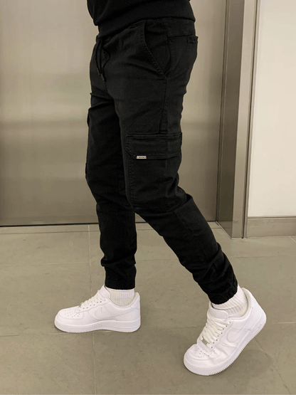 Effortless Cargo Pants for Men with Tie Waist Drawstring