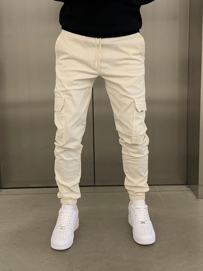 Effortless Cargo Pants for Men with Tie Waist Drawstring