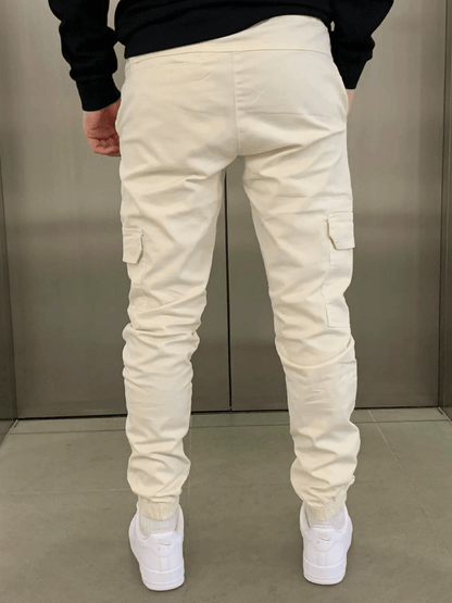 Effortless Cargo Pants for Men with Tie Waist Drawstring