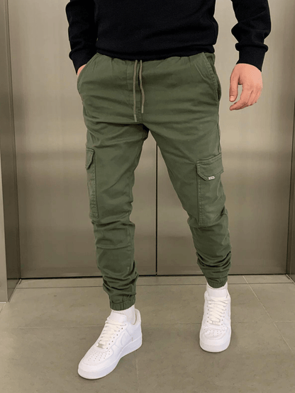Effortless Cargo Pants for Men with Tie Waist Drawstring