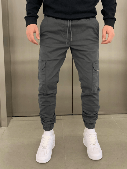 Effortless Cargo Pants for Men with Tie Waist Drawstring