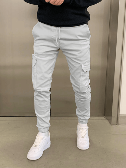 Effortless Cargo Pants for Men with Tie Waist Drawstring