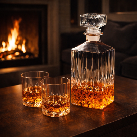 Effortless Whisky Decanter Bottle Gift Set with and Glass Design