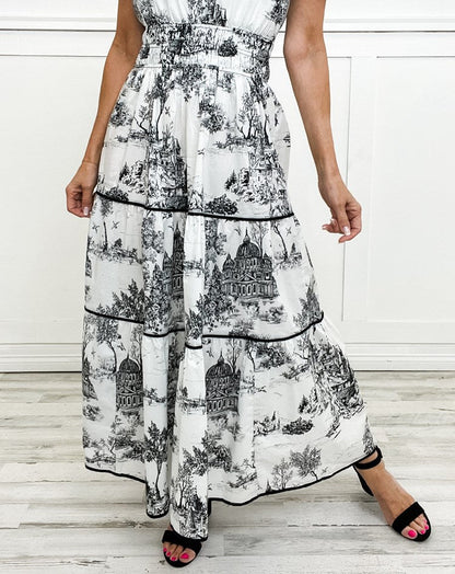 Stylish Maxi Dress for Women with V Neck Short Sleeve