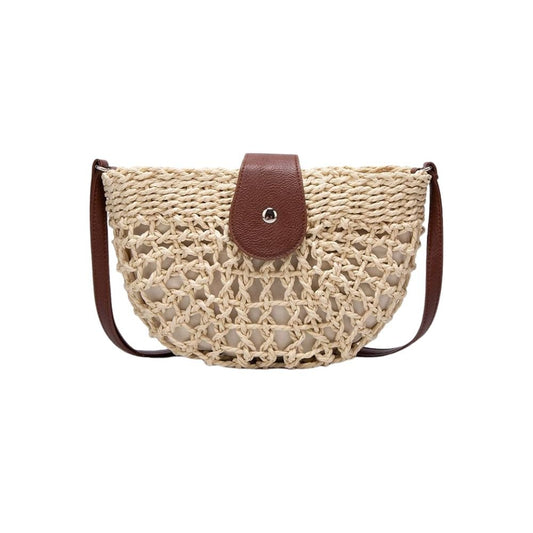 Elegant Crossbody Bag for Women with Braided Web Design