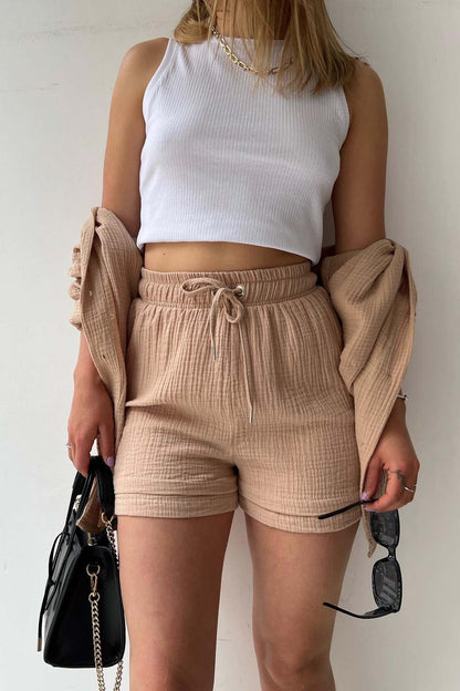 Effortless Two Piece Set for Women with Button Down