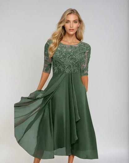 Stylish Lace Midi Dress for Women