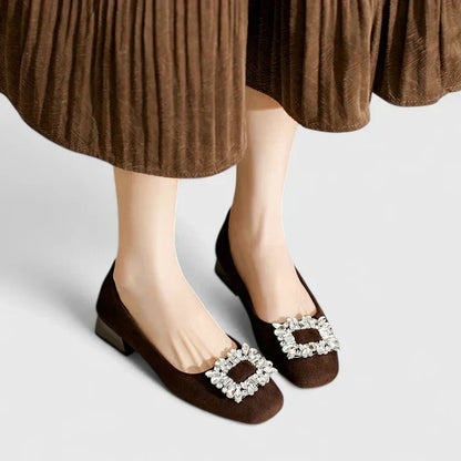 Comfortable Heels for Women with Buckle Orthopedic Cushioned Style