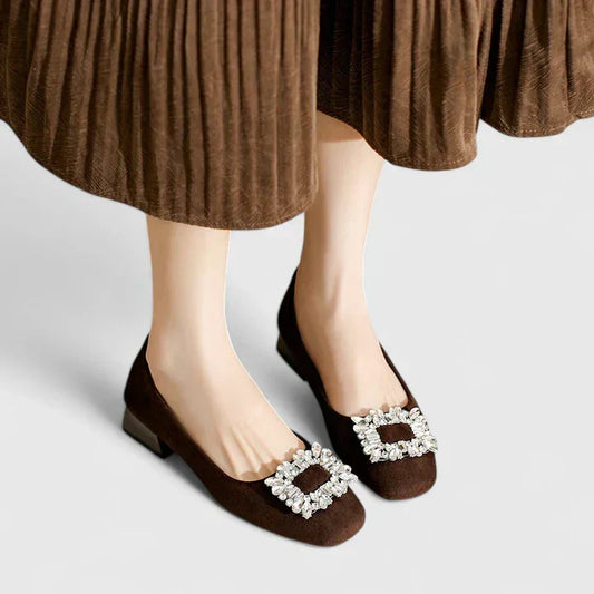 Comfortable Heels for Women with Buckle Orthopedic Cushioned Style