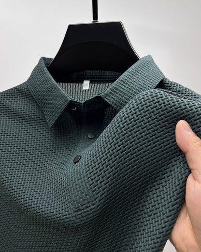 Effortless Polo Shirt for Men with Button Up