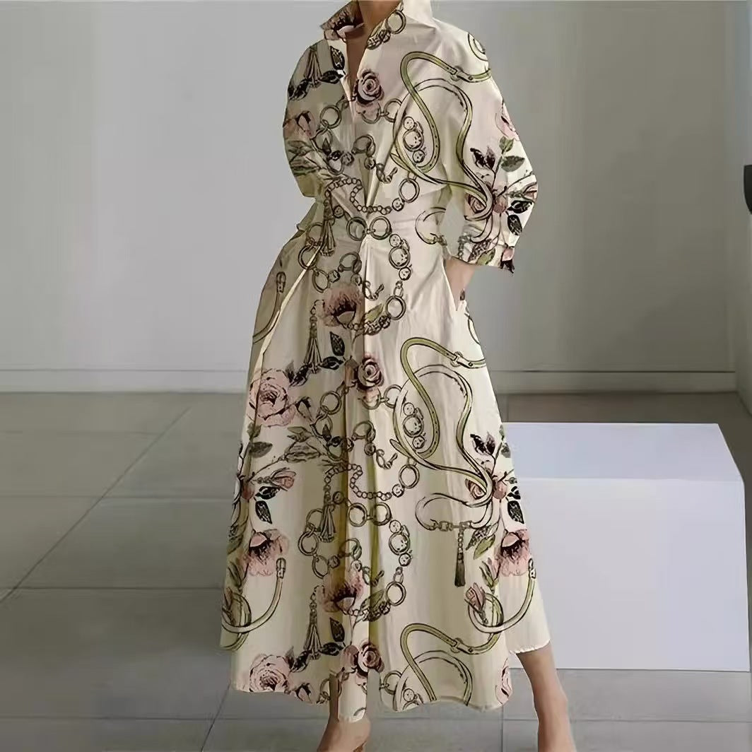 Elegant Wrap Maxi Dress for Women with Collared Casual Style