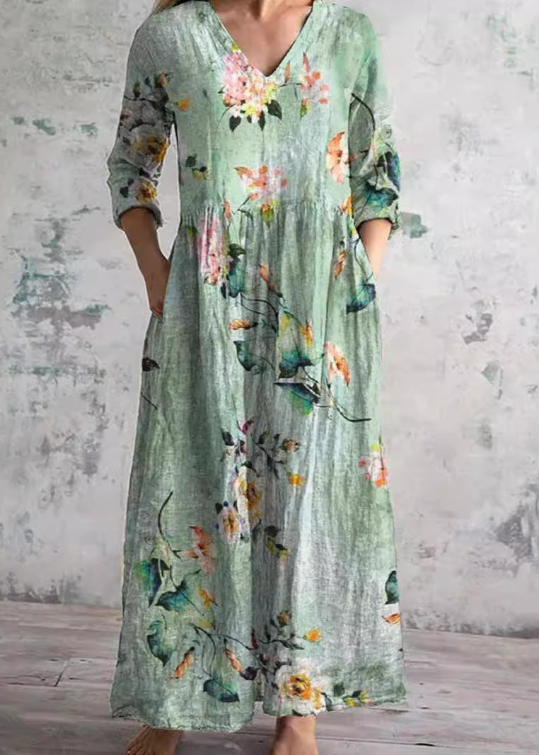 Stylish Breezy Floral Midi Dress for Women
