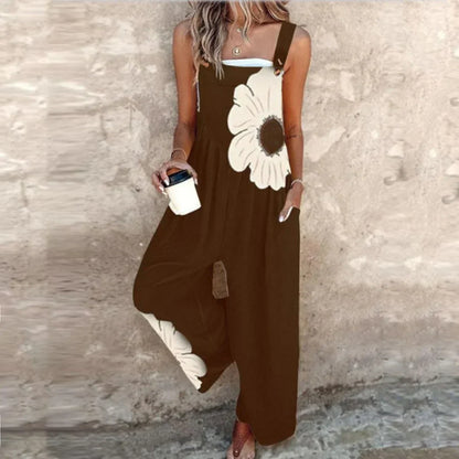 Effortless Floral Jumpsuit for Women with Wide Leg