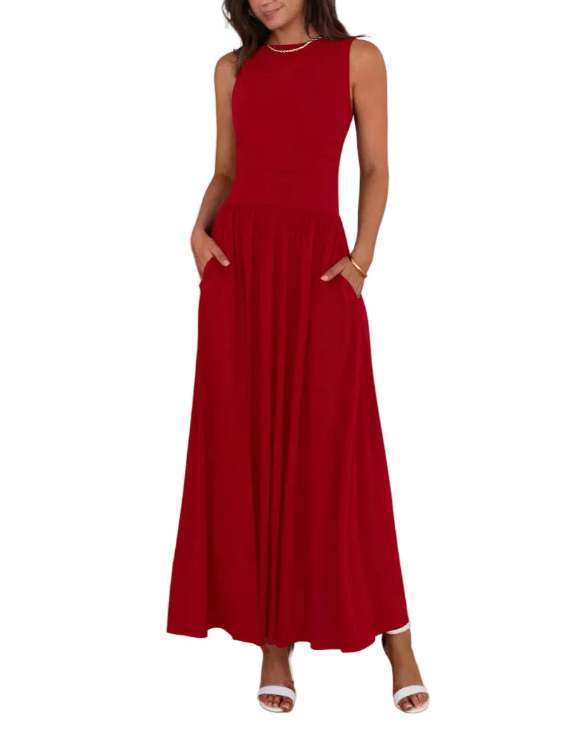 Effortless Maxi Dress for Women with Sleeveless Casual Style
