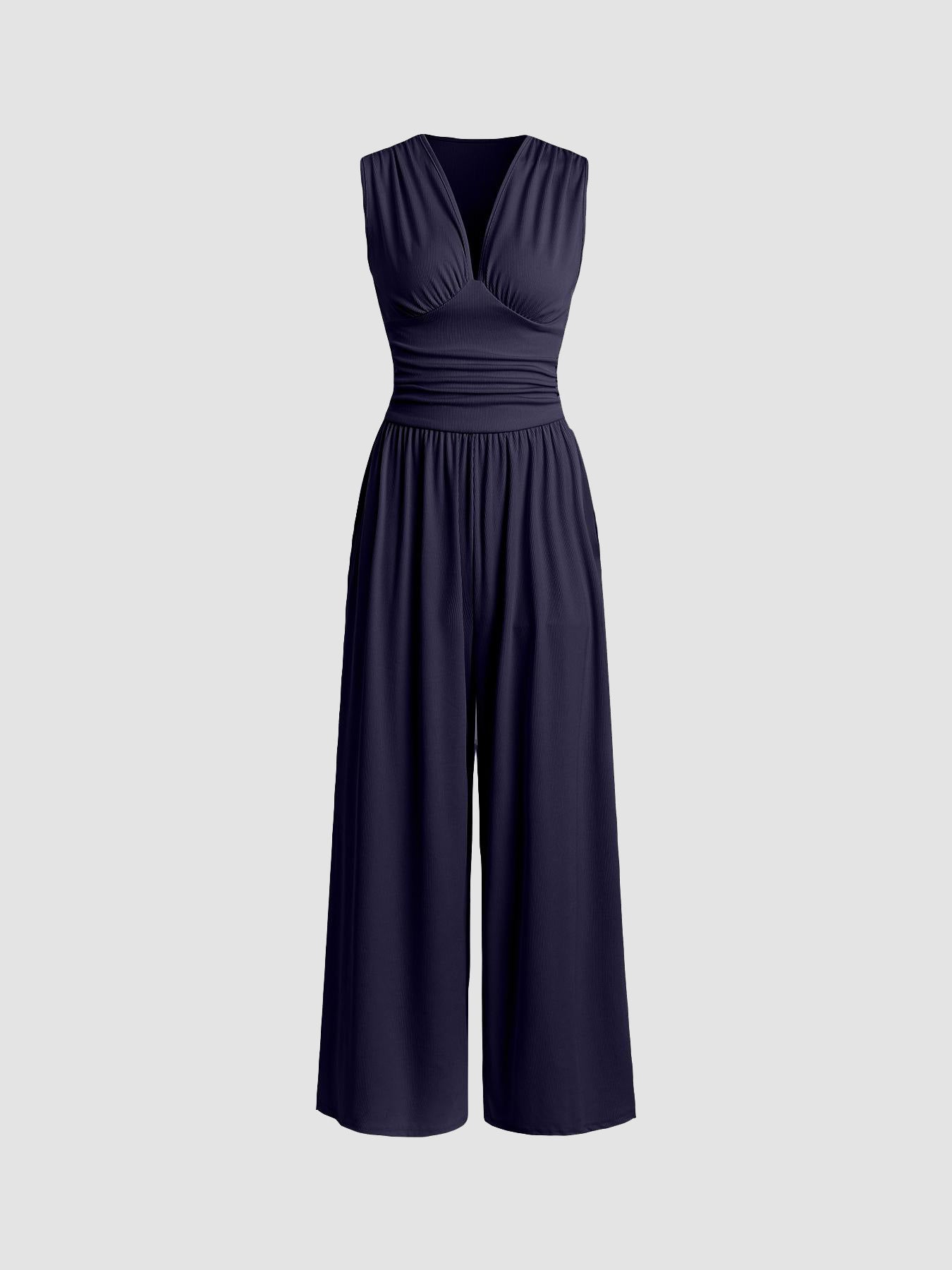 Comfortable Jumpsuit for Women with Sleeveless Wide Leg