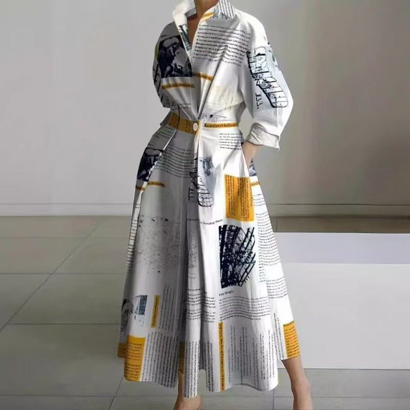 Elegant Wrap Maxi Dress for Women with Collared Casual Style