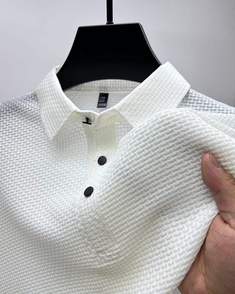 Effortless Polo Shirt for Men with Button Up