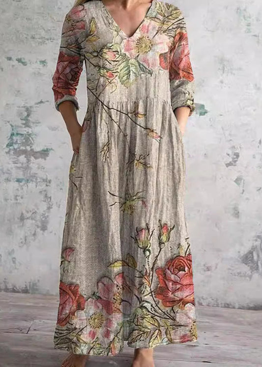 Stylish Breezy Floral Midi Dress for Women