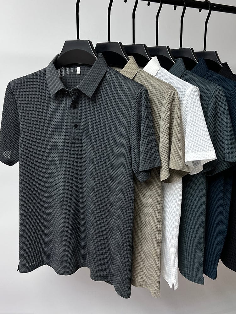 Effortless Polo Shirt for Men with Button Up