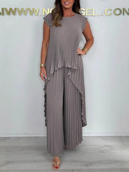 Comfortable Two Piece Set for Women with Short Sleeve