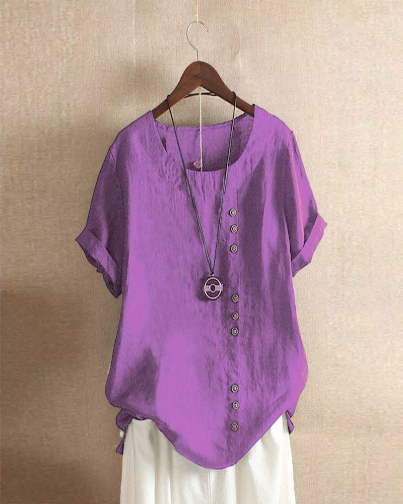 Effortless Blouse for Women with Asymmetrical