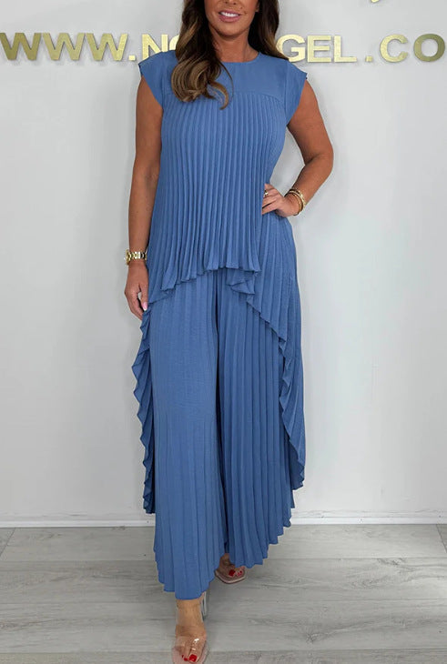 Comfortable Two Piece Set for Women with Short Sleeve