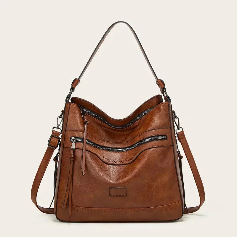 Stylish Crossbody Bag for Women with Retro Zipper Design