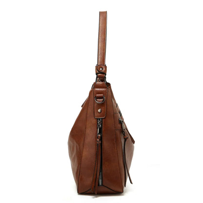 Stylish Crossbody Bag for Women with Retro Zipper Design