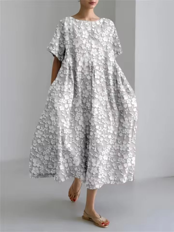 Elegant Dress for Women with Round Neck