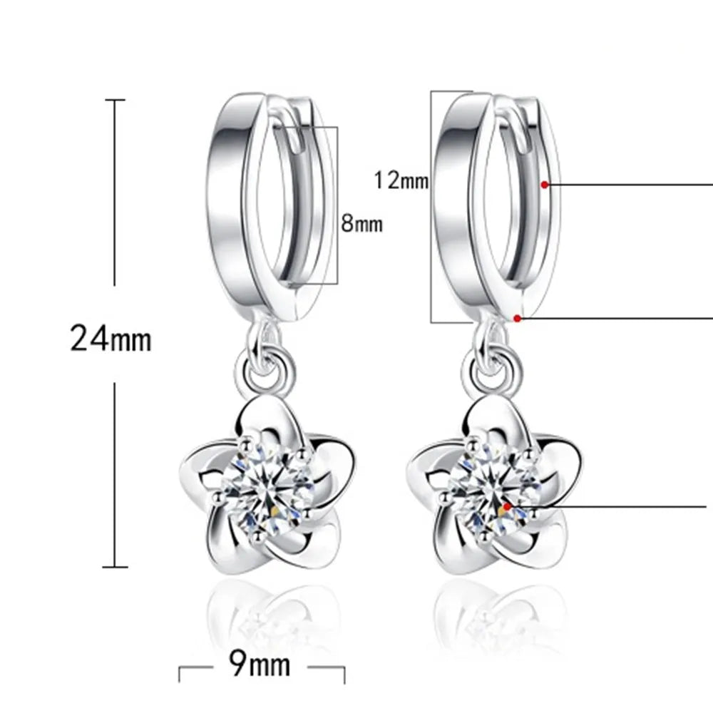 Elegant Earrings for Women with Round White Design