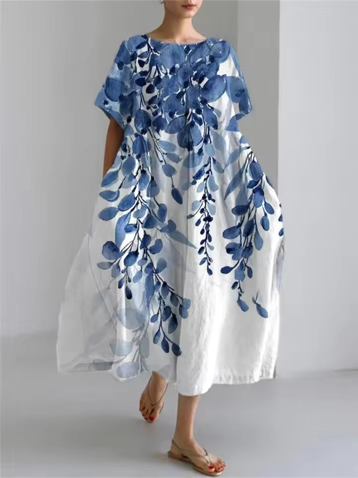Elegant Dress for Women with Round Neck