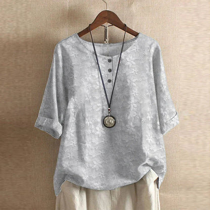 Stylish Floral Blouse for Women with Retro Casual Vintage Style