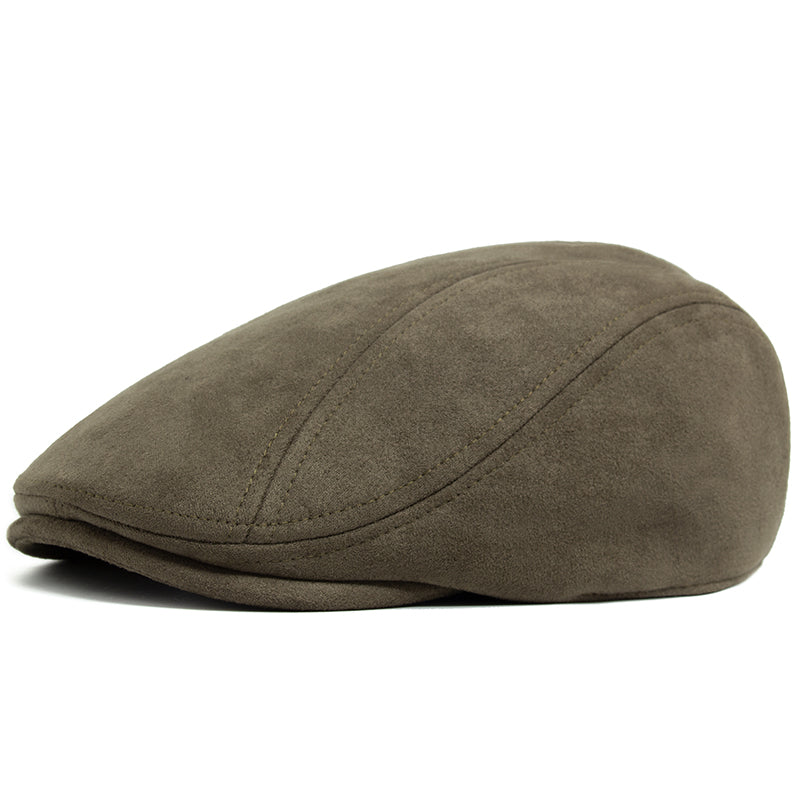 Classic Suede Cap for Men with Vintage Design