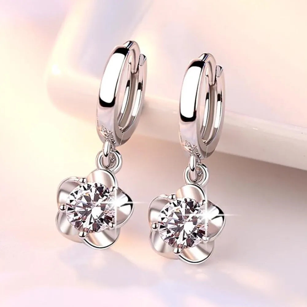 Elegant Earrings for Women with Round White Design