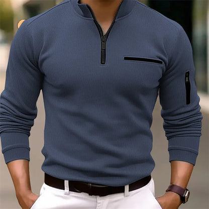 Classic Quarter Zip Sweater for Men