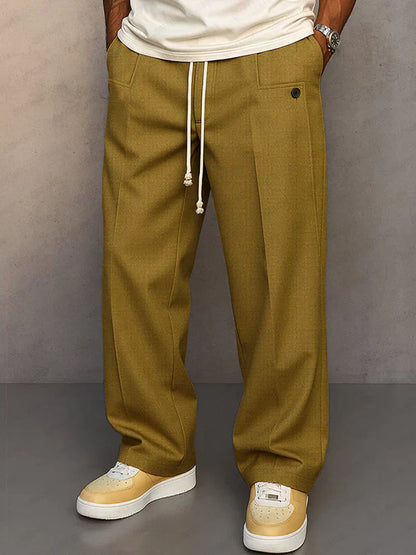 Classic Jeans for Men with Relaxed Fit Drawstring