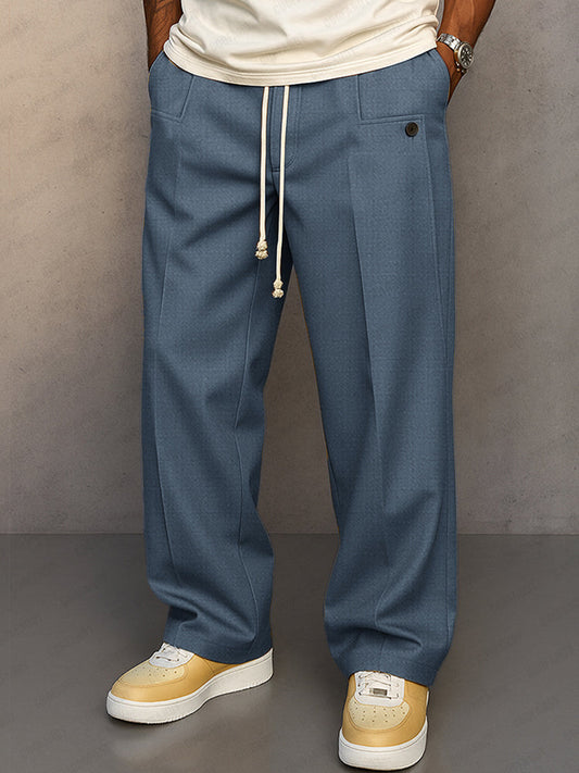 Classic Pants for Men with Drawstring Casual Style