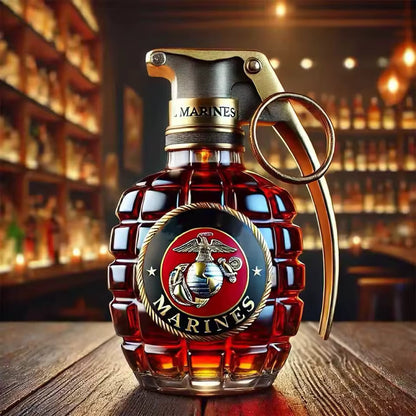Stylish Whisky Decanter Bottle Gift Set with Pomegranate Design