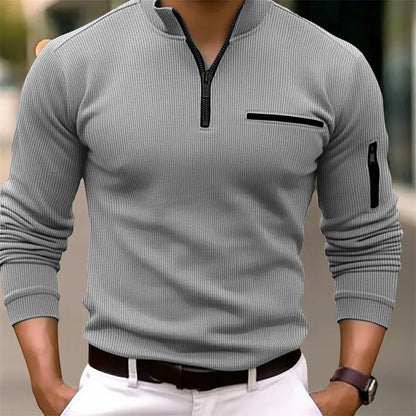 Classic Quarter Zip Sweater for Men