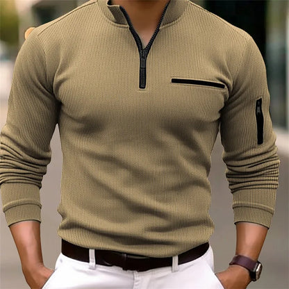 Classic Quarter Zip Sweater for Men