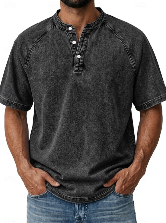 Comfortable Button Down Shirt for Men with Vintage Casual Style