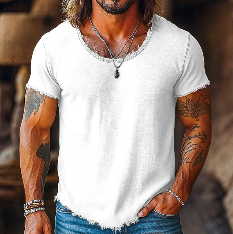 Stylish T Shirt for Men with Crew Neck