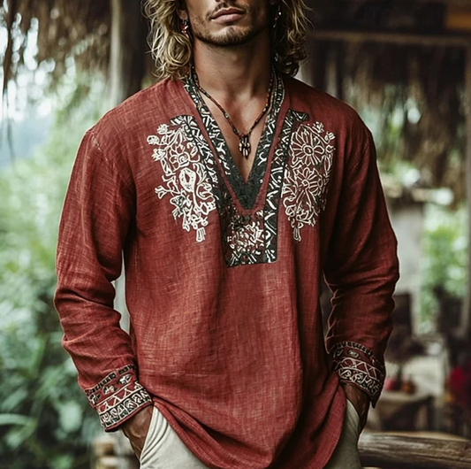 Effortless Embroidered Shirt for Men