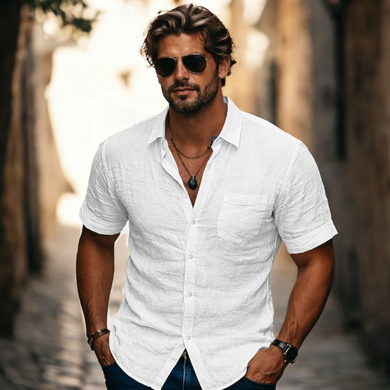 Stylish Shirt for Men with Short Sleeve
