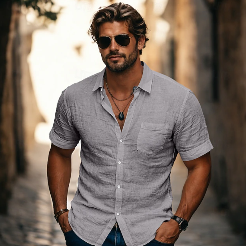 Stylish Shirt for Men with Short Sleeve