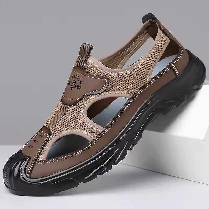 Comfortable Sandals for Men with Closed Toe Slip On Breathable Style