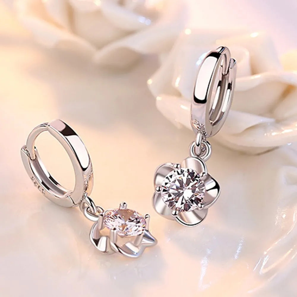 Elegant Earrings for Women with Round White Design