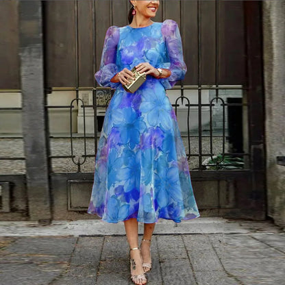 Stylish Flowy Floral Midi Dress for Women